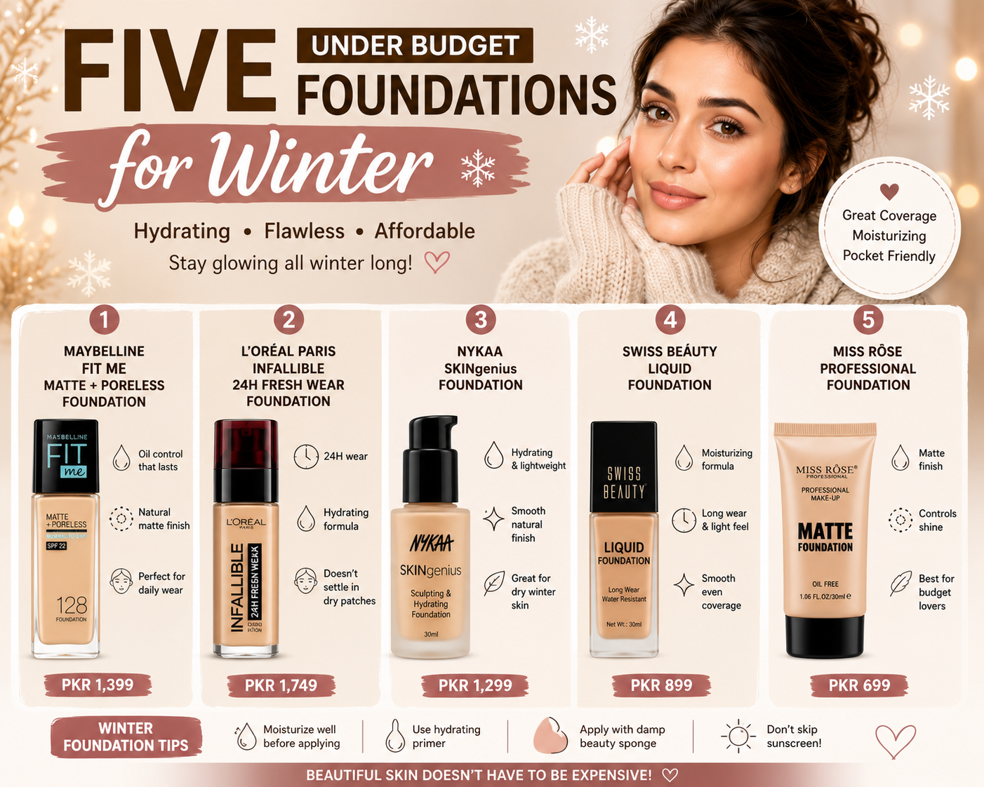 Five under budget foundations for winter